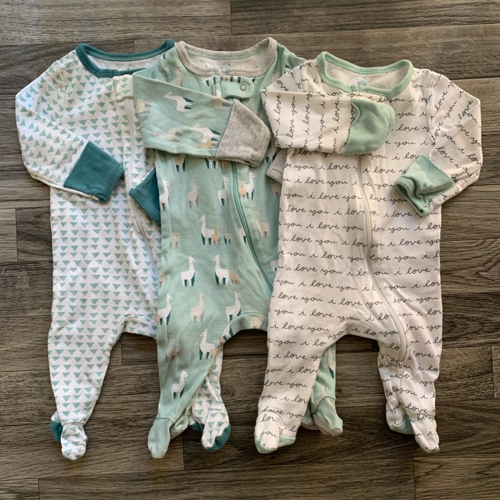 Cloud Island Pajama Bundle, 0-3 Months